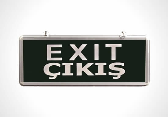 acil çıkış tabela